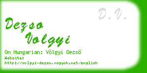 dezso volgyi business card