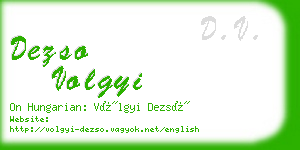 dezso volgyi business card